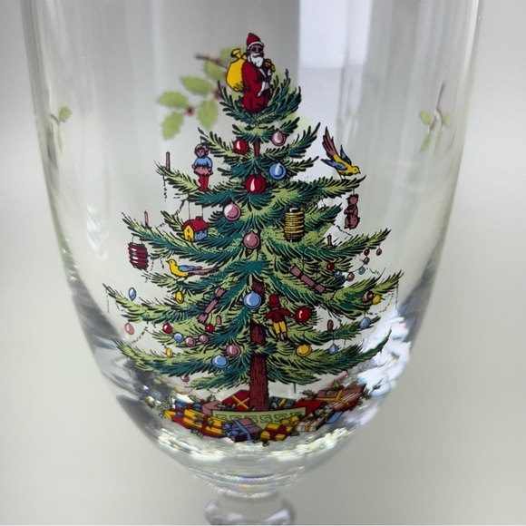 Spode Christmas Water Goblets - Picture 7 of 9